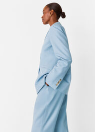 Blue Wool Blend Tailored Coord